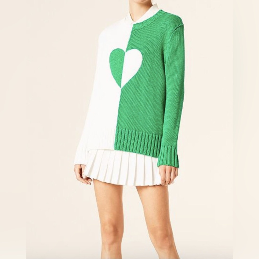 Tory Burch Heart Sweater for Tennis Collection size L